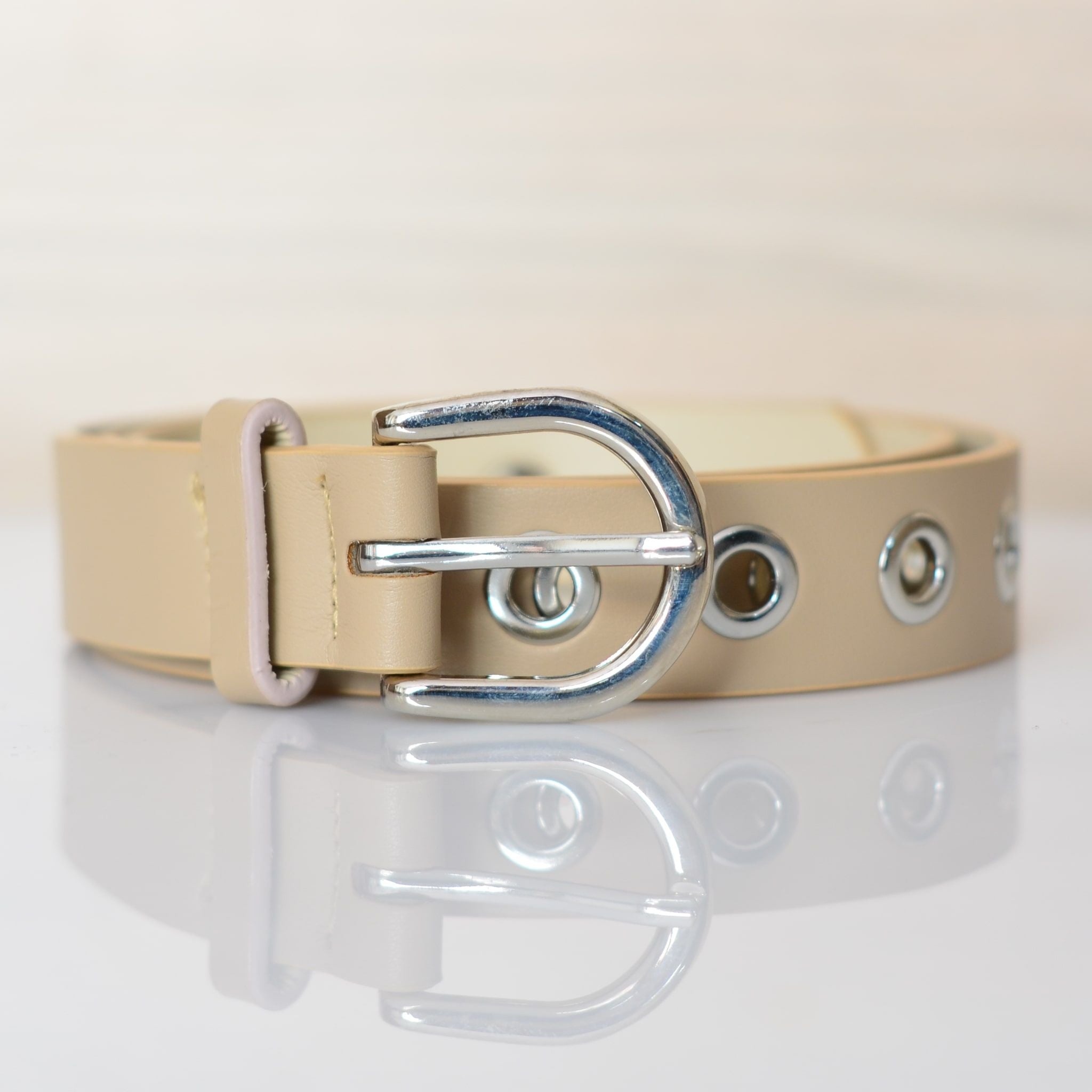 Correa beige para mujer BELT14-Z390