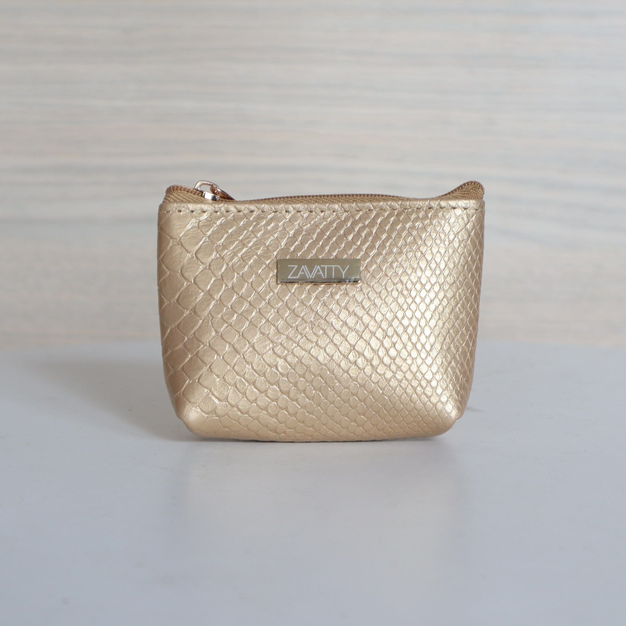 Monedero dorado cuero para mujer MO-M19C