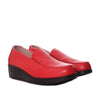 Mocasin rojo cuero para mujer H-JANA