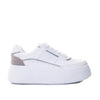 Tenis blanco x plata x talco para mujer 1416-Z518