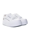 Tenis blanco x plata x talco para mujer 1416-Z518